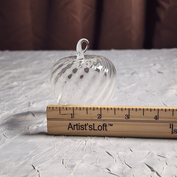 STEUBEN David Dowler for Steuben Holiday Apple Christmas Ornament ONLY 1998